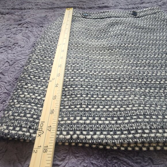 LOFT Black White and Gray Tweed Pattern Mini Skirt size 4 - Picture 11 of 11